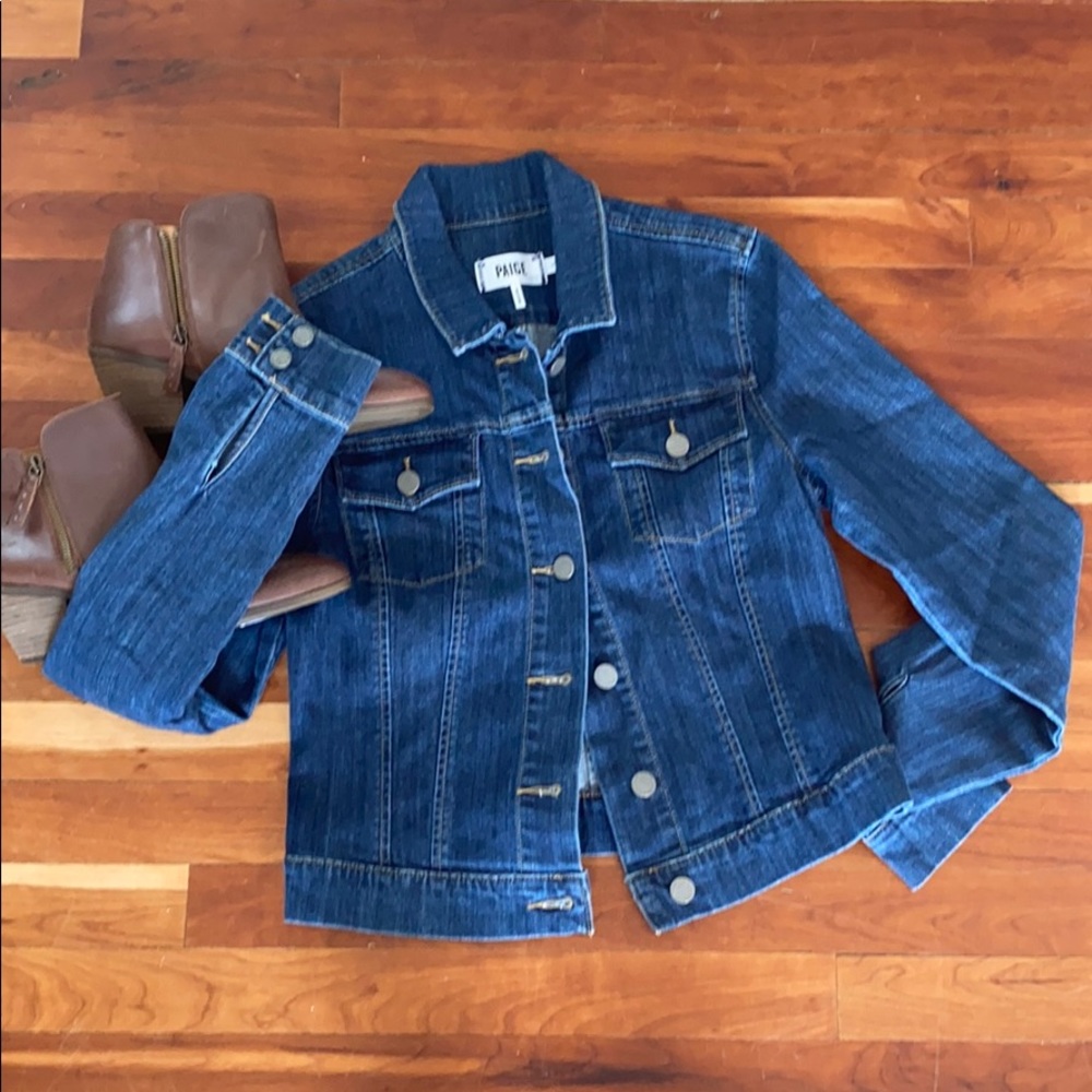 PAIGE Dark Blue Denim Jacket